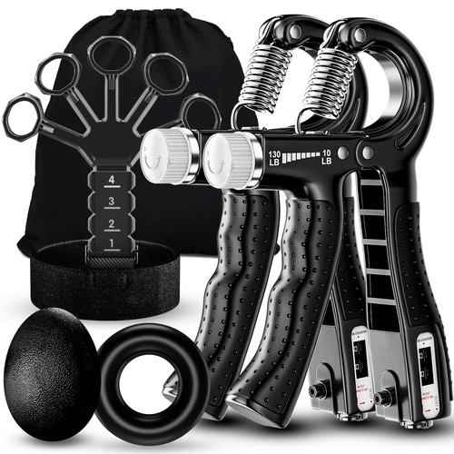 Grip Strength Trainer(5 Pack) with Finger Exerciser, Hand Grip Strengthener, ...