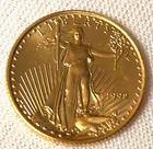 1992 $5 American Gold Eagle 1/10 oz Fine Gold Coin - Beautiful