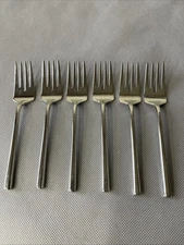 Vintage Stainless Steel Flatware The Main Course Lot of 6 Salad Forks