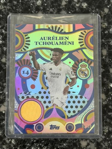 Topps Aurélien Tchouaméni Patch Relic Real Madrid 2024-25 Flamenco Flare 83/99