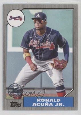 2022 Update 1987 Topps Baseball Black 61/299 Ronald Acuna Jr Acuña #87TBU-11 o7m