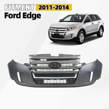 Front Bumper Cover Grille Assembly Kit Complete For 2011-2014 Ford Edge Primed