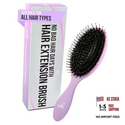 SimplyHair Ultimate Hair Extension Brush & Detangler Anti-Static, Dual Pink