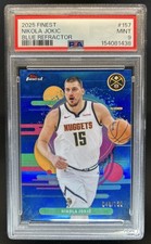 2025-26 Topps Finest Nikola Jokic Uncommon Blue Refractor #/150 Nuggets PSA 9