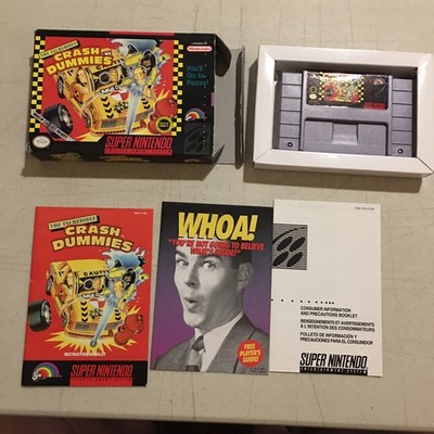 LJN The Incredible Crash Dummies Super Nintendo 1993 Complete with Manual & Box