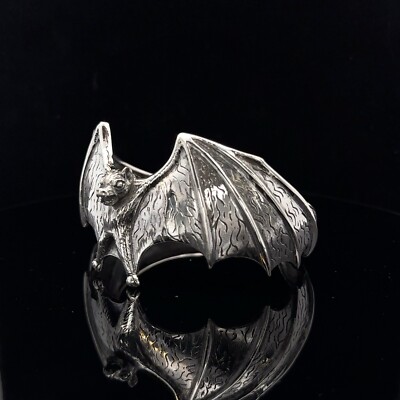 Vampir Fledermaus Armreif exklusives Design Goth Rock 92,5 Sterling Silber Armband
