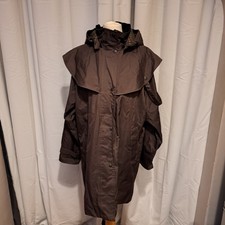 Jack Murphy Brown Outdoor 3/4 Raincoat Hood Walking Hike Dog Size Uk 10 *flaw*