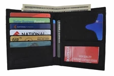 Hipster Genuine Leather Large  Credit Card Id Men's Wallet _New FREE INSERT