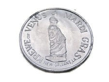 Krewe Of Venus Mardi Gras Doubloon Silver Tone