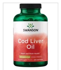 Swanson Norwegian Cod Liver Oil 350 mg 250 Softgels