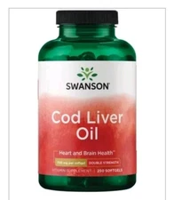 Swanson Norwegian Cod Liver Oil 350 mg 250 Softgels