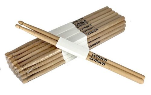 Zenison 144 Pairs Classic Maple Drumsticks 2B Heavy Wood Tips 12 Bricks of Stick - Picture 2 of 5