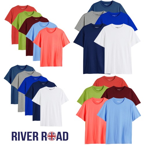 Mens Multipack T Shirts 3 & 5 Pack Cotton Plain Short Sleeve Round Crew Neck Tee eBay