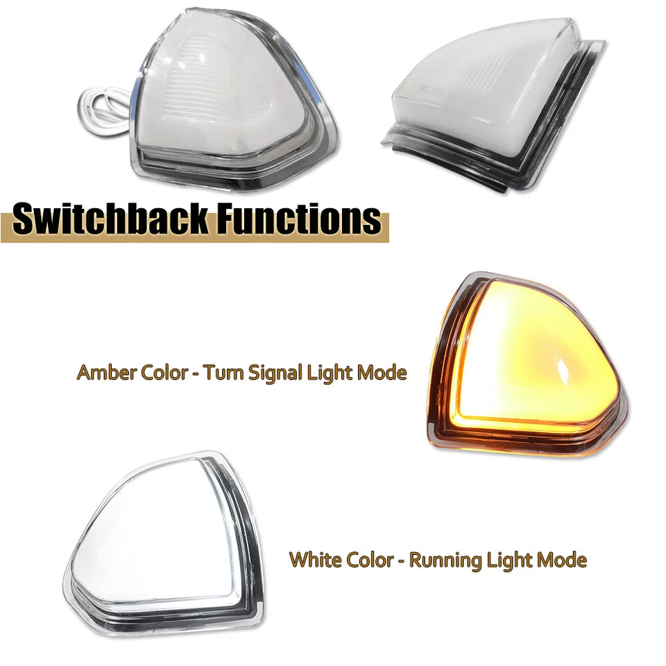 Clear LED Side Mirror Turn Signal Lights For Dodge Ram 1500 2500 3500 4500 5500 - Image 2 of 4