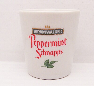 Shot Glass Peppermint Schnapps Hiram Walker Mint Flavored Great Recipes  New 13
