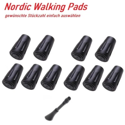 MARKENLOS Nordic Walking Gummipuffer Pads Asphaltpads Ersatzfüße Trekking Wandern Stöcke C