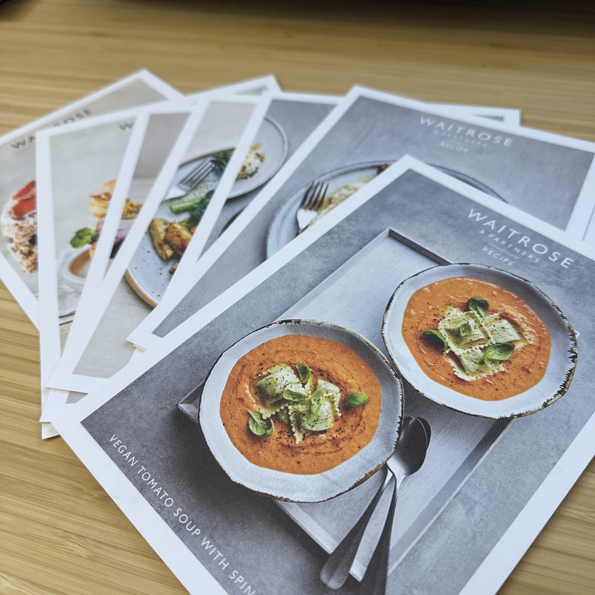 x Waitrose Recipe Cards • March, April, May 2019 • Spring