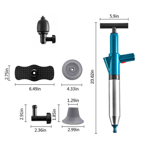 1 Satz Hochdruck Toilettenkolben WerkzeugToiletten Reinigung für Bad Küche - Bild 17 von 19