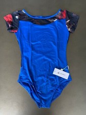Baiwu Womens Mesh Print Circle Back Ballet Leotard NWT Size M,L Available