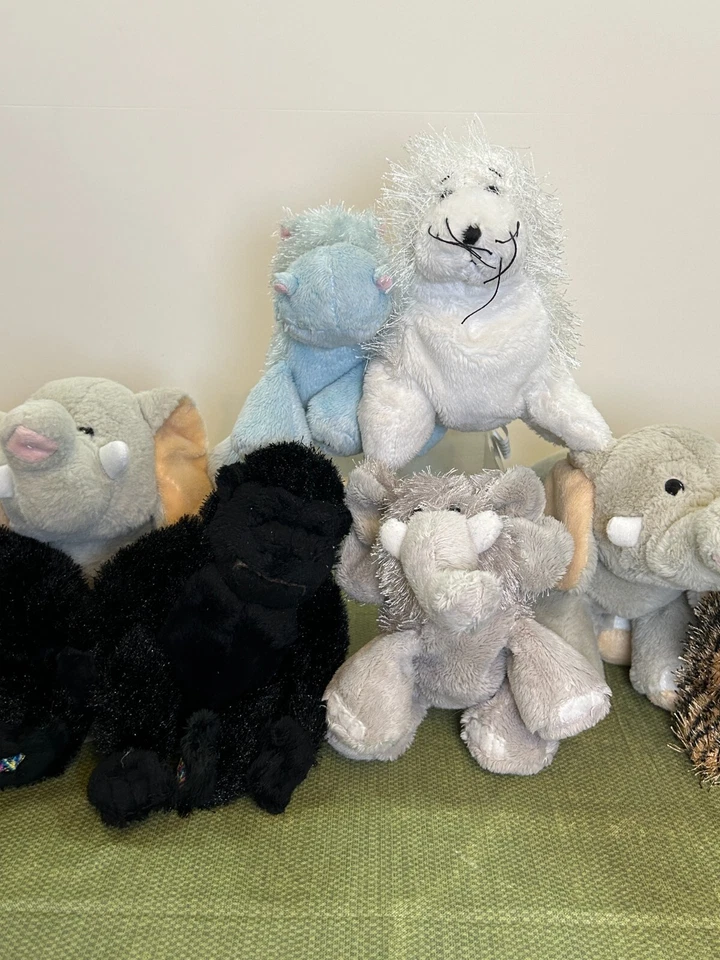 Ganz Webkinz Zoo Animals Lot of 7 Elephants, Tiger, Gorilla, Hippo + No Codes - Image 2 of 4