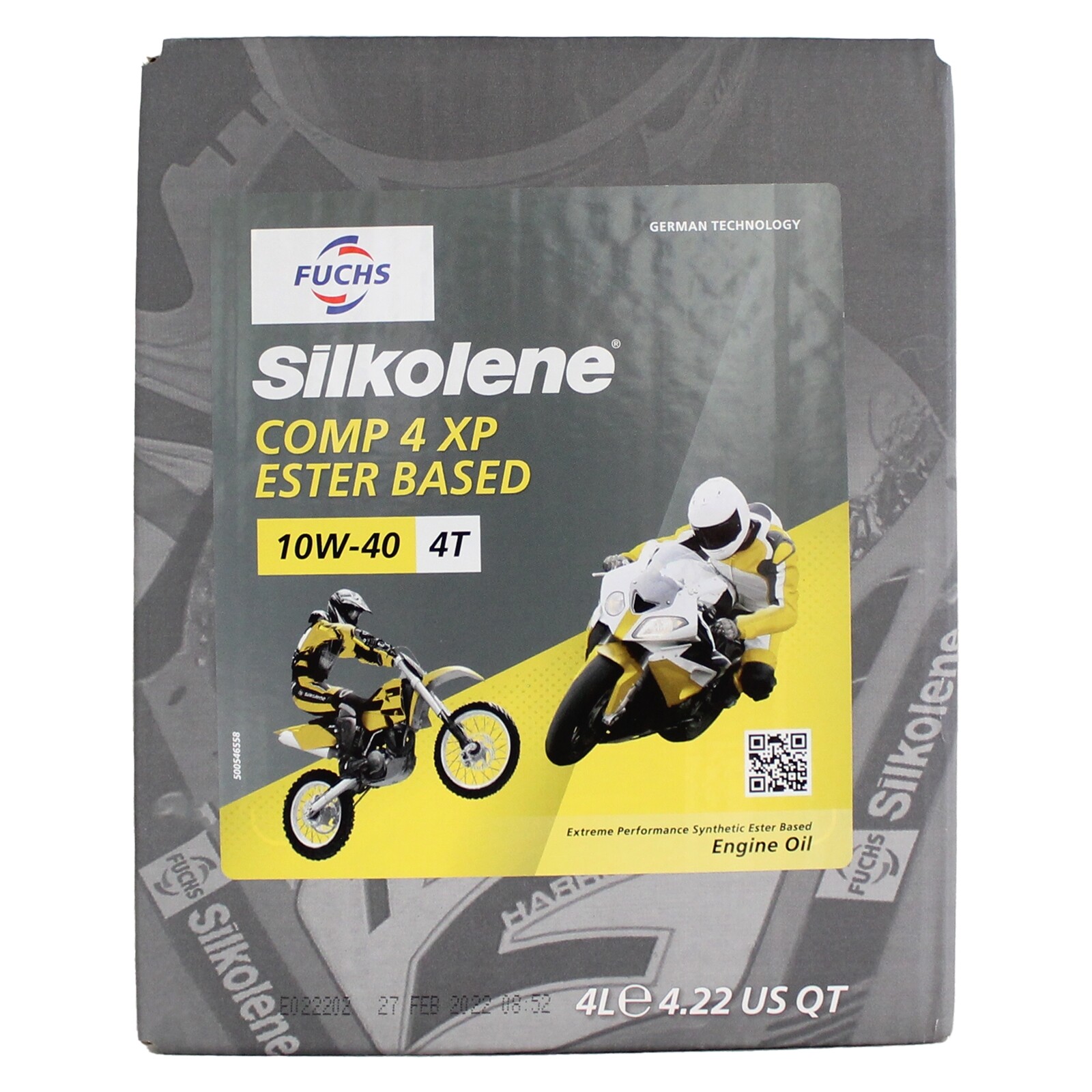 Fuchs Silkolene Comp 4 10W-40 10W40 XP 4 Stroke Engine Oil Fuchs - 4L LubeCube