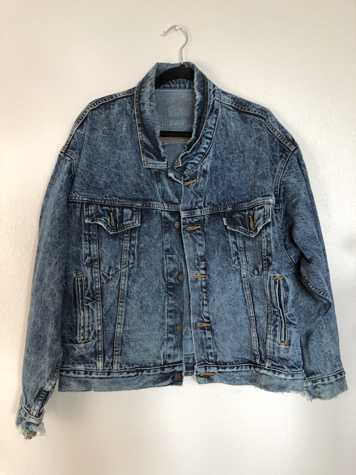 levis white denim jacket Gem