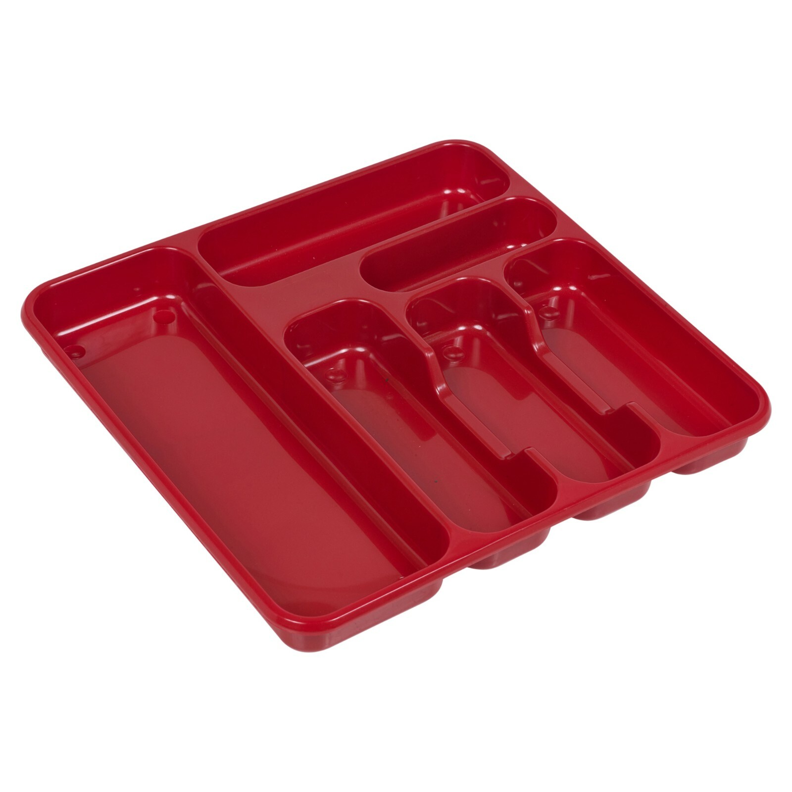 Large 6 Compartment Plastic Cutlery Tray Kitchen Drawer Organiser