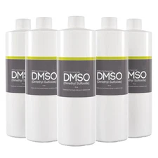 DMSO 16 oz. 5 Bottle Special Non-diluted 99.995% Low odor Dimethyl Sulfoxide