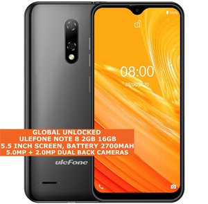 ULEFONE NOTE 8 2gb 16gb Quad-Core 5.0mp Face Id 5.5" Android 10 3g Smartphone