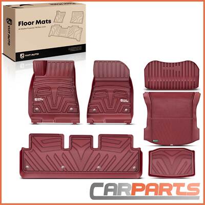6x Gummimatten Automatten Fußmatten Set Vorne Hinten TPE für Tesla Model 5YJ3