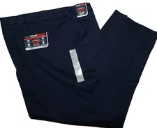 NWT BIG Dress Pants Roundtree Yorke 58x30 Classic Fit Stretch Flat Front Navy