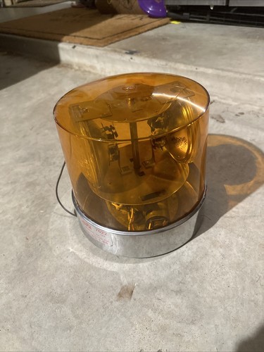 vintage amber rotating beacon lights | eBay
