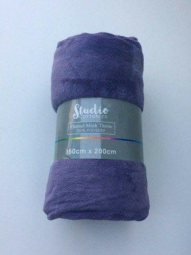 STUDIO COTTON Soft Flannel Mink Throw Fleece Blanket - Picture 39 of 53