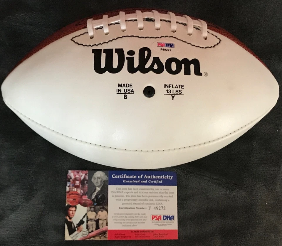 JOHNNY UNITAS SUPER BOWL V CHAMPS AUTOGRAPHED SIGNED FOOTBALL PSA/DNA #F49272 - Image 2 of 3