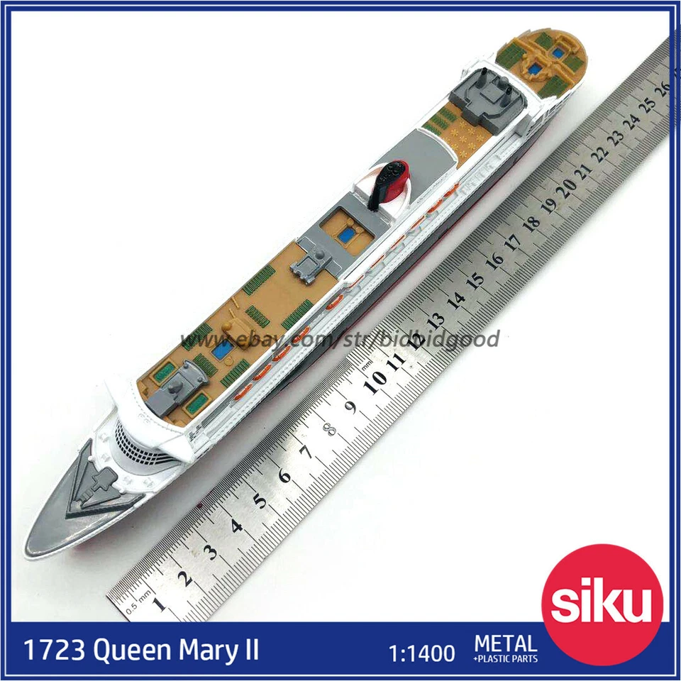 NUEVO 1:1400 Queen Mary 2 Metal Diecast Modelo Envíos Colección Niño Juguete Adorno Foto 4 de 4