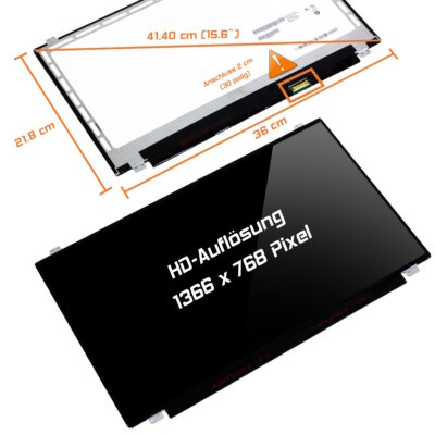15,6'' LED Display glossy passend für HP Z1X55US 30Pin WXGA HD 1366x768