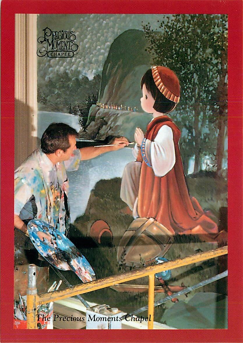 Postcard Artist Sam Butcher Painting Precious Moments Chapel