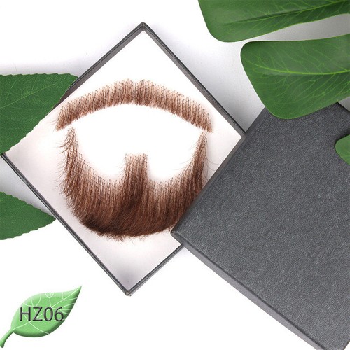 Fake Beard Hand Made Real Human Hair Lace Comfortable Invisible ...