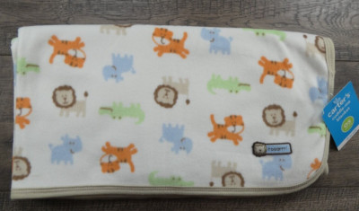 Baby Boy Vintage Carter's New Roar Zoo Animals Fleece Baby Blanket