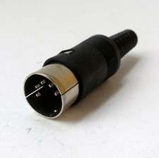 5 pin DIN connector - cable mount male - 180 degree