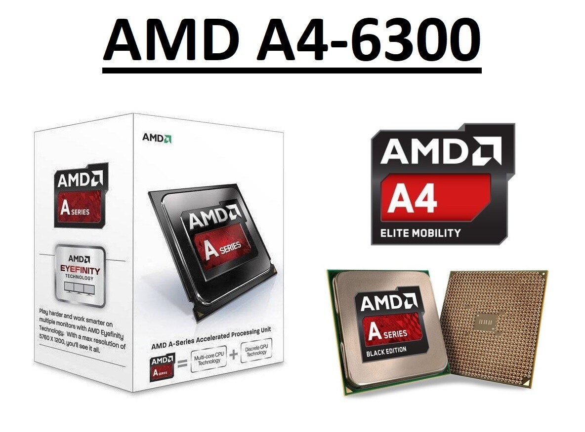 AMD A4-6300 Dual Core Processor GHz, Socket FM2, 65W CPU