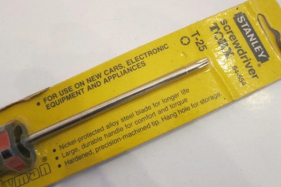 VINTAGE-NUEVO! DESTORNILLADOR STANLEY T25 TORX 64-554 HECHO EN EE. UU. Foto 3 de 4