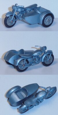 Matchbox 4 Triumph Motorcycle & Sidecar hell-silberblaumetallic,Matchbox Series