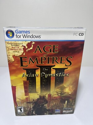 Age Of Empires III Asian Dynasties PC CD Computer Game Brand New Sealed