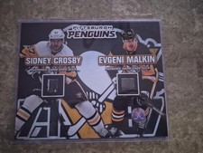 Sidney Crosby, Evgeni Malkin Pittsburgh Penguins Game Used Stick Picture With...