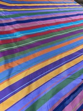 British manufactured, multi stripe woven silk, scarves, crafts 1.4m x 2.3m #330