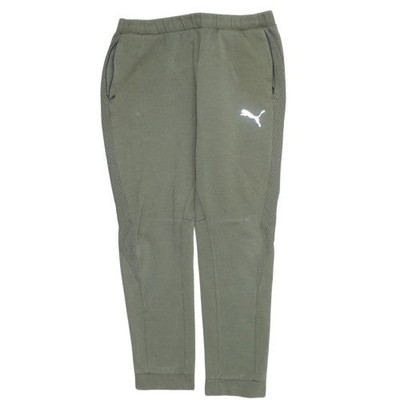 Puma Jogginghose Herren grün L Regular Fit Freizeit Sportbekleidung