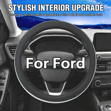 15 White Steering Wheel Cover Leather Fits For Ford F150 Edge Bronco Escape 15 White Steering Wheel Cover Leather Fits For Ford F150 Edge Bronco Escape