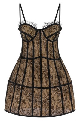 GIUSEPPE DI MORABITO Corset Lace Black Dress New & Authentic