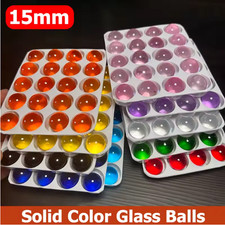 Solid Color Glass Balls Fish Tank Ball Glass Marbles Bouncing Ball 15mm Diameter